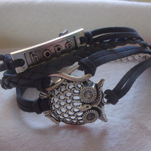 Hope Infinity owl bracelet
